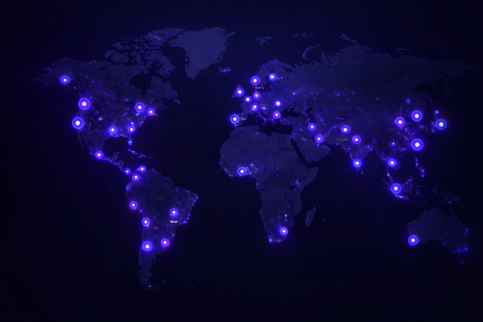 Global Cash Withdrawal Network Map